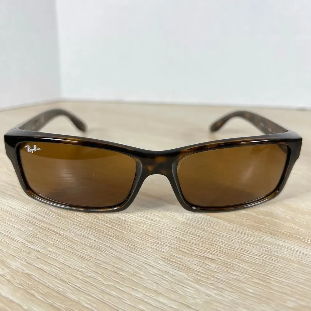 Ray-Ban RB4151 710 Sunglasses Tortoise Rectangular READ DESC 59-17-140 ITALY